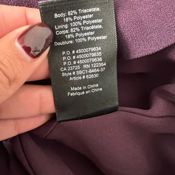 Aritizia Babaton Patricio Dress color wine purple size 0 - Picture 8 of 8